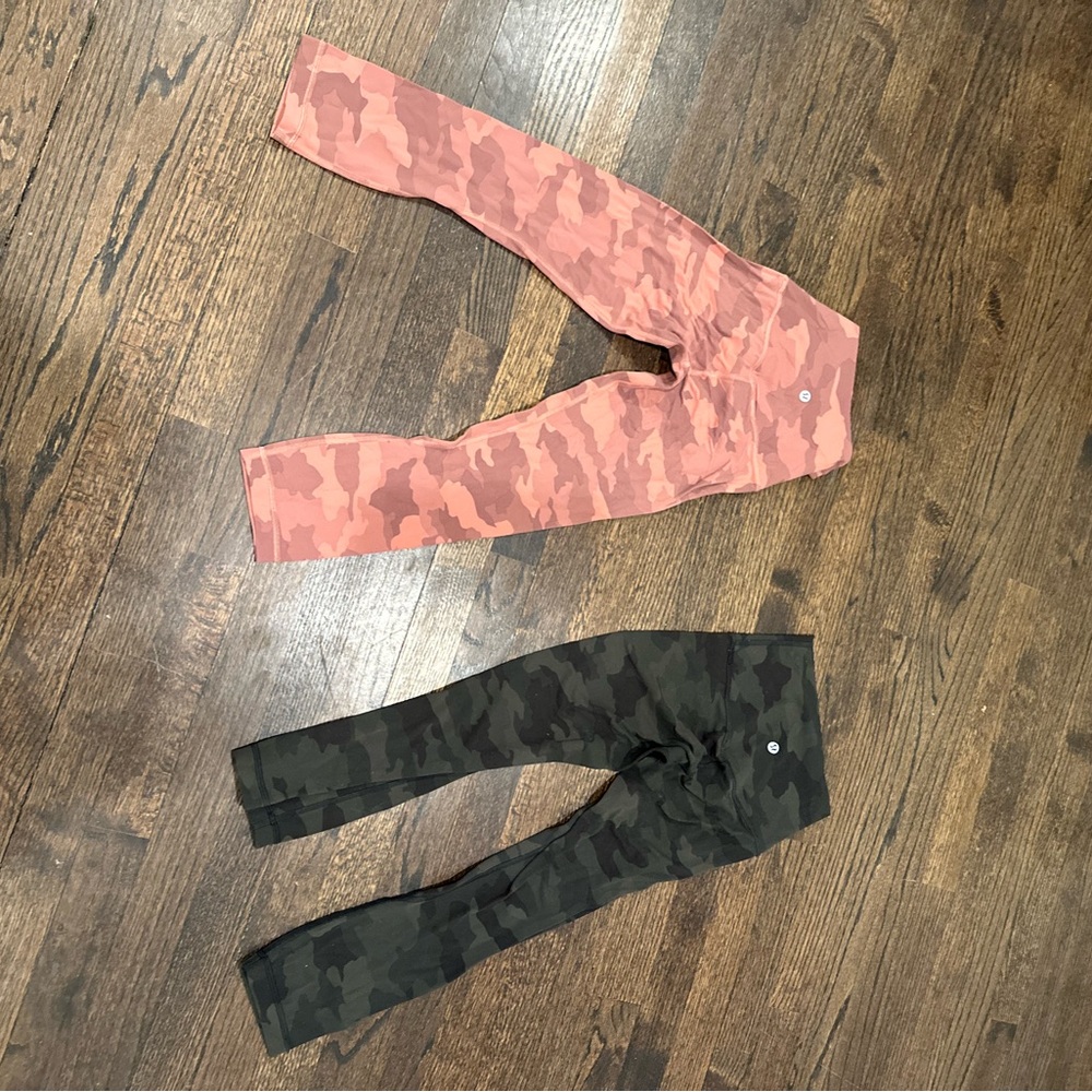 2 pairs of Lululemon camouflage leggings